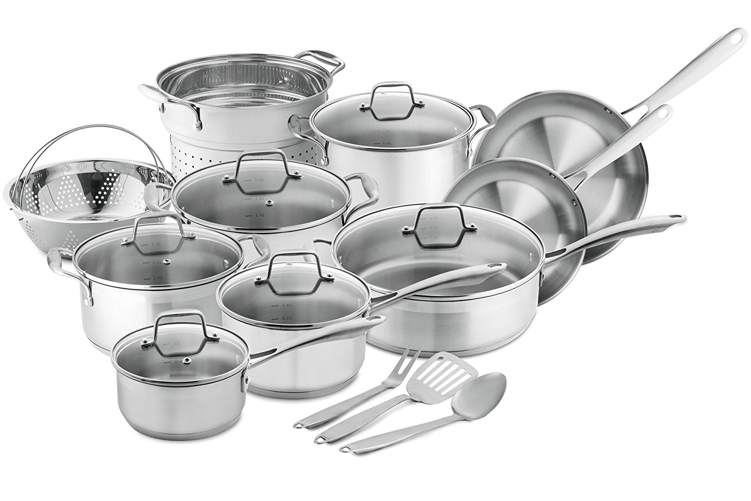 Chef’s Star Professional Grade Stainless Steel 17 Piece Pots Pans Set