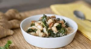Braised Coconut Spinach and Chickpeas with Lemon Recipe
